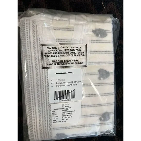 New Anthropologie Embellished Pendana Twin Duvet